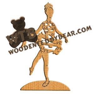 Puzzles Ballet Dancer fretwork scroll saw pattern | The Wooden Teddy Bear