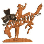 Horses Rodeo Cowboy fretwork scroll saw pattern | The Wooden Teddy Bear