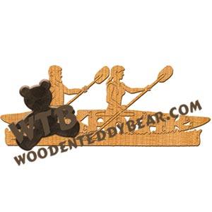 Puzzles Kayak double fretwork scroll saw pattern | The Wooden Teddy Bear