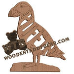 Birds Puffin fretwork scroll saw pattern | The Wooden Teddy Bear