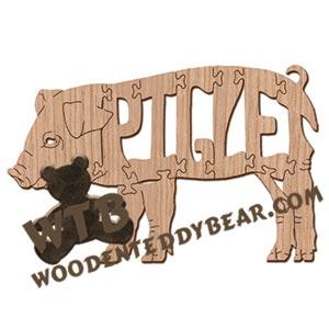 Animals Piglet fretwork scroll saw pattern | The Wooden Teddy Bear