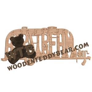 Airstream camper trailer fretwork scroll saw pattern | The Wooden Teddy Bear