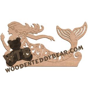 Puzzles Mermaid swimming fretwork scroll saw pattern | The Wooden Teddy Bear