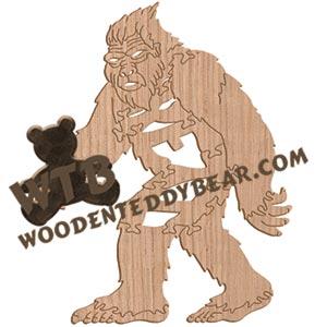 Yeti fretwork scroll saw pattern | The Wooden Teddy Bear