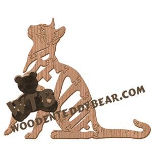 Rescue Tabby cat fretwork scroll saw pattern | The Wooden Teddy Bear