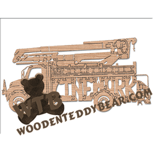 Linework (truck) | Fretwork Scroll Saw Pattern | Wooden Teddy Bear