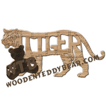 Tiger - detailed | Fretwork Scroll Saw Pattern | Wooden Teddy Bear