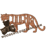 Cougar (walking) | Fretwork Scroll Saw Pattern | Wooden Teddy Bear