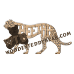 Cheetah - detailed | Fretwork Scroll Saw Pattern | Wooden Teddy Bear