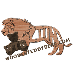 Lion - detailed | Fretwork Scroll Saw Pattern | Wooden Teddy Bear