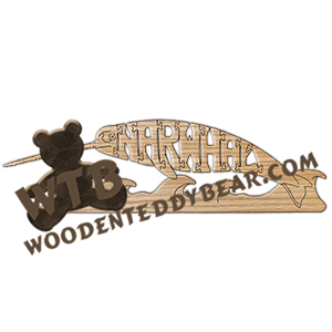 Narwhal | Fretwork Scroll Saw Pattern | Wooden Teddy Bear