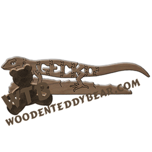 Gecko | Fretwork Scroll Saw Pattern | Wooden Teddy Bear