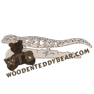 Gecko - detailed | Fretwork Scroll Saw Pattern | Wooden Teddy Bear