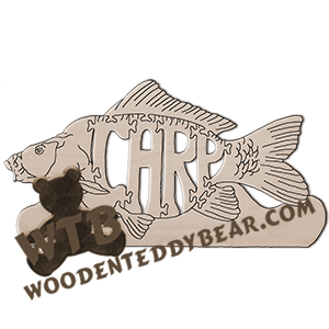 Carp | Fretwork Scroll Saw Pattern | Wooden Teddy Bear
