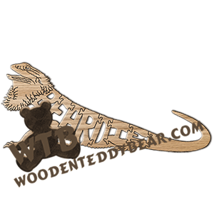 Beardie (Dragon - Puffed) | Fretwork Scroll Saw Pattern | Wooden Teddy Bear