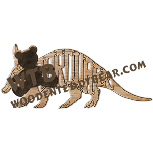 Aardvark - detailed | Fretwork Scroll Saw Pattern | Wooden Teddy Bear