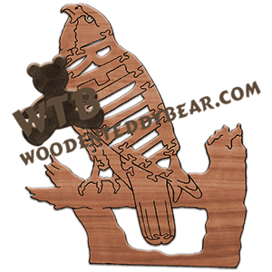 Redtail (Hawk) - detailed | Fretwork Scroll Saw Pattern | Wooden Teddy Bear