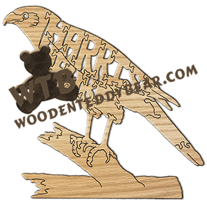 Harris Hawk | Fretwork Scroll Saw Pattern | Wooden Teddy Bear