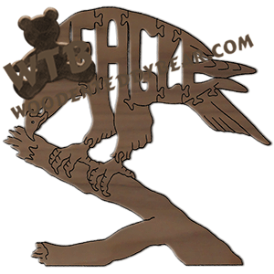 Eagle (#3) | Fretwork Scroll Saw Pattern | Wooden Teddy Bear