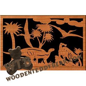 Dino Kingdom fretwork scroll saw pattern | The Wooden Teddy Bear