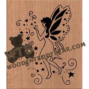 Star Fairy fretwork scroll saw pattern | The Wooden Teddy Bear