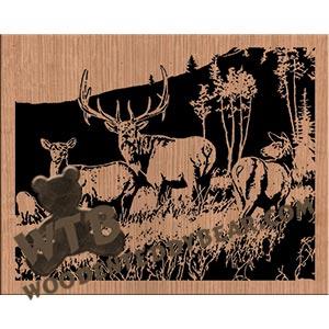 Elk Meadow fretwork scroll saw pattern The Wooden Teddy Bear