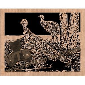 Wild Turkeys fretwork scroll saw pattern The Wooden Teddy Bear