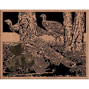 Gobbler & Hens fretwork scroll saw pattern The Wooden Teddy Bear