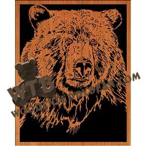 Grizzly Portrait fretwork scroll saw pattern The Wooden Teddy Bear