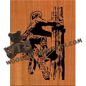 Lineman fretwork scroll saw pattern The Wooden Teddy Bear