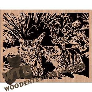 Kitty-Kitty fretwork scroll saw pattern The Wooden Teddy Bear