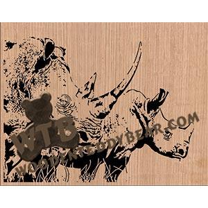 Rhino fretwork scroll saw pattern The Wooden Teddy Bear