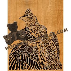 Ruffled Grouse fretwork scroll saw pattern The Wooden Teddy Bear