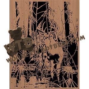 Swamp Buck fretwork scroll saw pattern The Wooden Teddy Bear