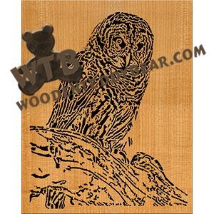 Barred Owl fretwork scroll saw pattern The Wooden Teddy Bear
