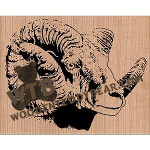 Bighorn Portrait fretwork scroll saw pattern The Wooden Teddy Bear