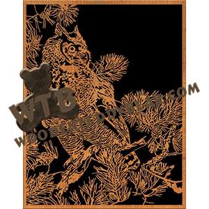 Owl in Tree fretwork scroll saw pattern The Wooden Teddy Bear