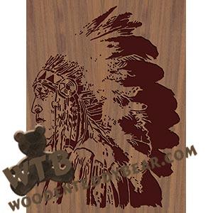 Chief fretwork scroll saw pattern The Wooden Teddy Bear