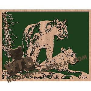 Mountain Lion fretwork scroll saw pattern The Wooden Teddy Bear - The ...