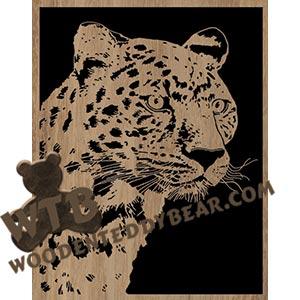 Snow Leopard Head |  Advanced Fretwork Scroll Saw Pattern | Wooden Teddy Bear