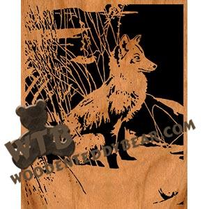 Winter Fox |  Advanced Fretwork Scroll Saw Pattern | Wooden Teddy Bear