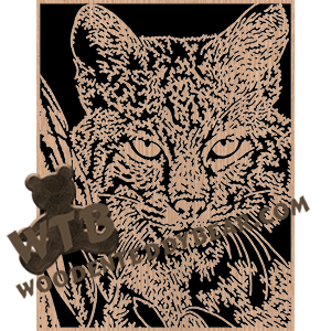 Bobcat Portrait | Fretwork Scroll Saw Pattern | Wooden Teddy Bear