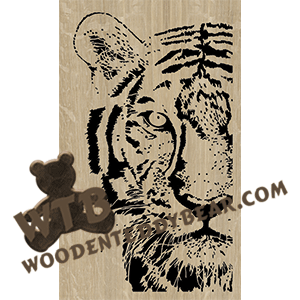 The Look (tiger) | Fretwork Scroll Saw Pattern | Wooden Teddy Bear