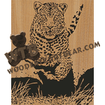 Out of the Fog - Leopard | Fretwork Scroll Saw Pattern | Wooden Teddy Bear