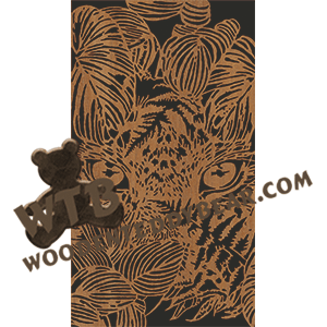 Peek-A-Boo - Tiger | Fretwork Scroll Saw Pattern | Wooden Teddy Bear