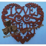 Love Sees with the Heart fretwork scroll saw pattern | The Wooden Teddy Bear