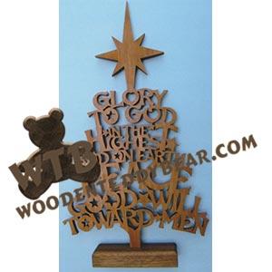 The Angels Greeting Tree fretwork scroll saw pattern | The Wooden Teddy Bear