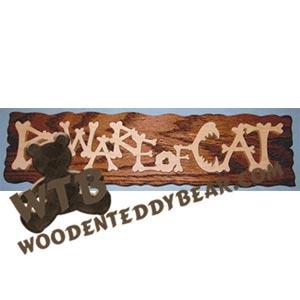 Beware of Cat fretwork scroll saw pattern | The Wooden Teddy Bear