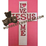 Jesus Loves Me Cross fretwork scroll saw pattern | The Wooden Teddy Bear