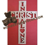 In Christ Alone Cross fretwork scroll saw pattern | The Wooden Teddy Bear